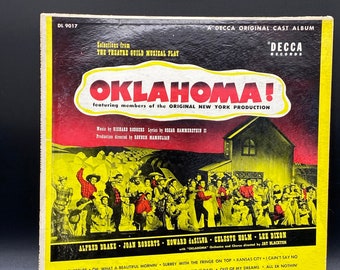Oaklahoma By Richard Rodgers and Oscar Hammerstein II, Original New York Production of Oklahoma Vinyl Record, 1955 Oklahoma Decca Records