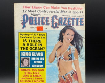 Police Gazette February 1975, Vintage Police Gazette February 1975 Vol 180 No 2, National Police Gazette Americas Oldest Magazine Feb 1975