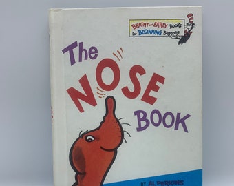 Vintage The Nose Book Dr. Seuss, Dr Seuss Book 1970, Vintage Dr Seuss Book, Vintage The Nose Book A Bright & Early Book, Vintage Dr Seuss
