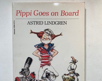 Pippi Calzaslargas de época, de Ingrid Lindgren, Scholastic Inc., 1960. Libro de Pippi Calzaslargas. Pippi Calzaslargas de época.