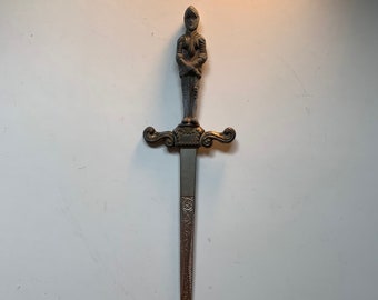 Vintage Medieval Mini Sword Letter Opener, Ornate Letter Opener, Medieval Knight Decorative Letter Opener, Mini sword, Vintage sword opener