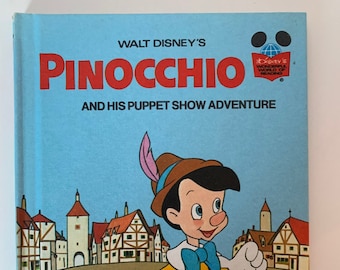 Walt Disney’s Pinocchio and his Puppet Show Adventure, Walt Disney Productions Pinocchio and his Puppet Show, Pinocchio Book, Disney Book