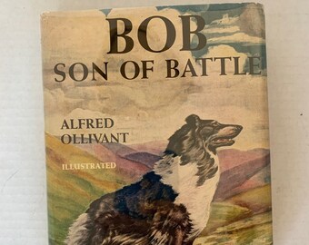 Bob Son Of Battle Famous Dog Stories, Alfred Ollivant, Vintage 1898 Bob Son of Battle Illustrated, Vintage Famous Dog Stories, Ollivant Book