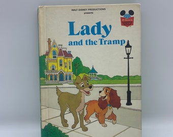 Walt Disney Productions Presents Lady and the Tramp First American Edition 1981, Vintage Walt Disney's Lady and the Tramp Book, Vintage Lady
