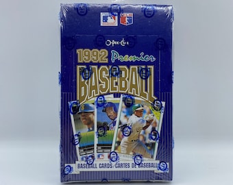 Vintage O-Pee-Chee 1992 Premier Baseball Baseball Cards, Sealed 1992 OPeeChee Baseball Cards, New Old Stock O-Pee-Chee Premier Baseball Card