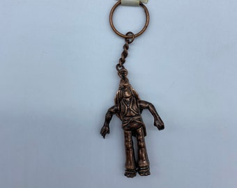 Vintage Jar Jar Binks Metal Keychain, 3” Jar Jar Binks Metal Moveable Keychain, Star Wars Episode 1 Jar Jar Binks Applause Metal Keychain