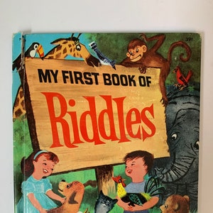 Vintage My First Book of Riddles, Wonder Books Treasure Books 1960, Janet en Alex D'Amato, Children's Riddle Book, Kids Joke Book, Kid Book