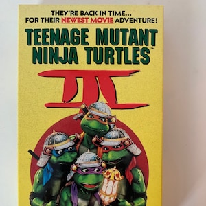 Teenage Mutant Ninja Turtles 3 VHS 1993, TMNT III, Raphael, Michealangelo. Donatello, Leonardo, April O&#39;Neal, Splinter, tmnt vhs movie, tmnt