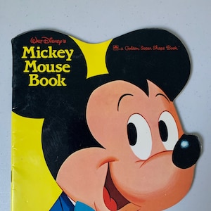 Vintage Walt Disney’s Mickey Mouse Book, a Golden Super Shape Book, 1965 The Walt Disney Company, Mickey Mouse Book, Disney Book, kids book