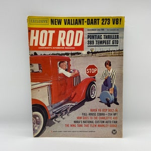Hot Rod Magazine December 1963, Hot Rod Everybody’s Automotive Magazine Vol. 16 No. 12, Hot Rod 32 Ford Pickup, 289 Cobra Ford V8,63 Hot Rod