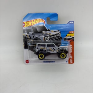 Silver Hot Wheels Ford Bronco, New Short Card HW Hot Trucks Hot Wheels Ford Bronco, Hot Wheel BFGoodrich Bronco, 20/250 HW Hot Trucks Bronco