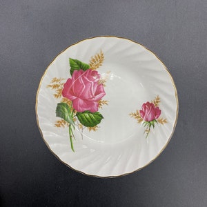 Vintage Alicia Swinnertons Ironstone 5” Dessert Bowl, Swinnertons Alicia Pink Roses & Gold Edge, Alicia Swinnerton Ironstone Made in England