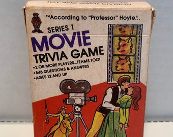 Series 1 Movie Trivia Game 1984, “According to Professor Hoyle”, Hoyle Movie Trivia Card Game 1984, No, 7030, Family Game Night, Trivia Game
