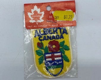Vintage Alberta Canada Crest Patch, New Old Stock Alberta Canada Crest Patch, Alberta Canada Provincial Crest Patch, Alberta Canada Patch