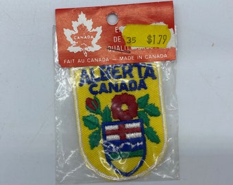 Toppa con stemma vintage dell'Alberta Canada, toppa con stemma dell'Alberta Canada nuova di zecca, toppa con stemma provinciale dell'Alberta Canada, toppa dell'Alberta Canada
