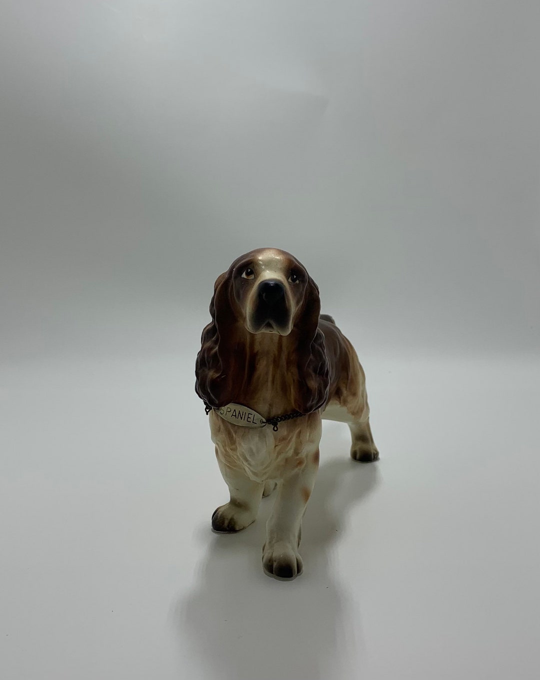 Vintage Spaniel Figurine, Made in Japan, 6.5 Brown and White Spaniel ...