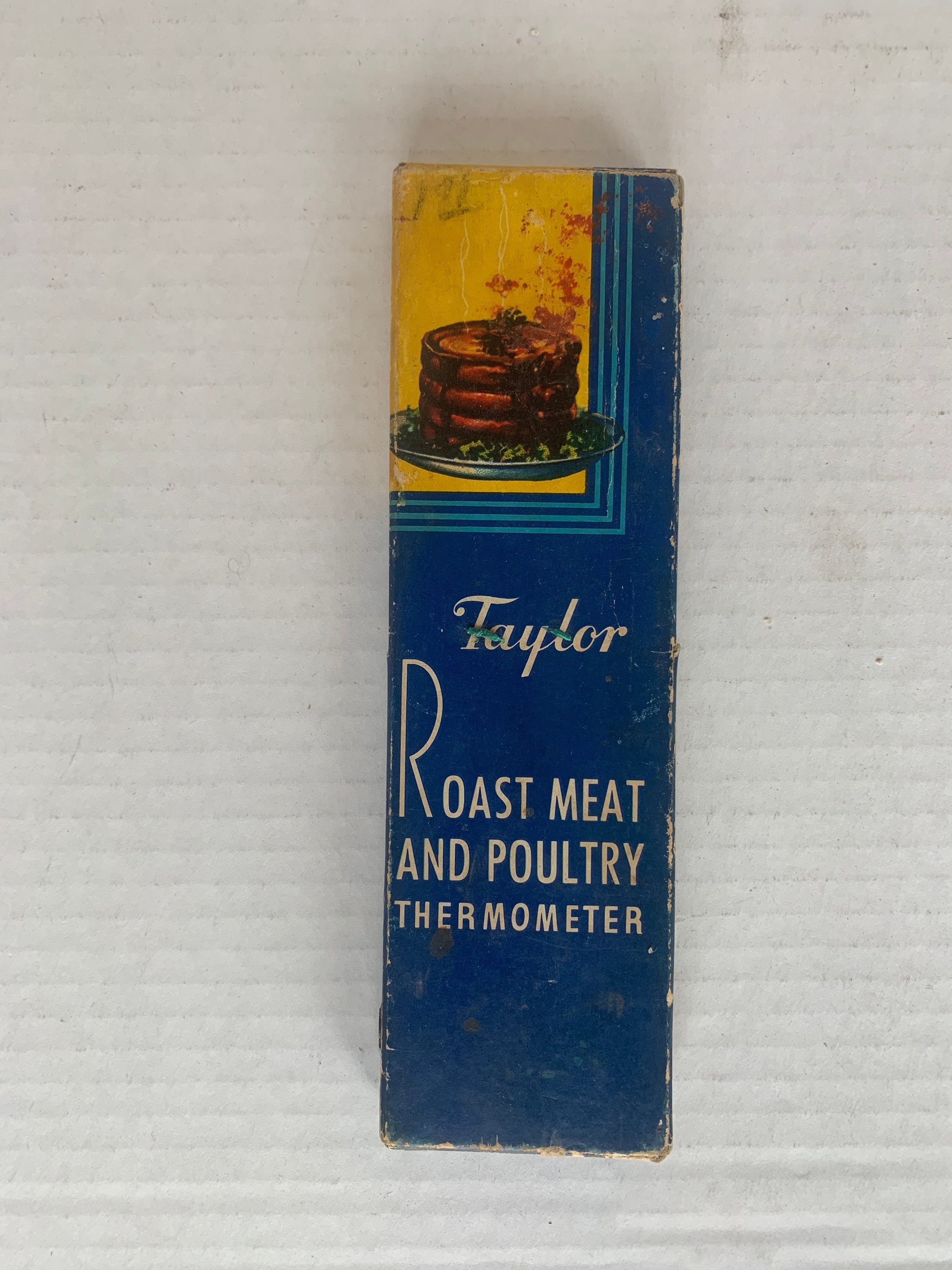 Vintage Taylor Roast Meat Thermometer 5936 W/box & Instructions 