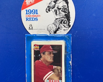 1991 Cincinnati Reds Topps Cards, ARKTOS Sports Cards 1991 Cincinnati Reds NOS, Sealed 91 Cincinnati Reds Topps Cards, Cincinnati Reds Cards