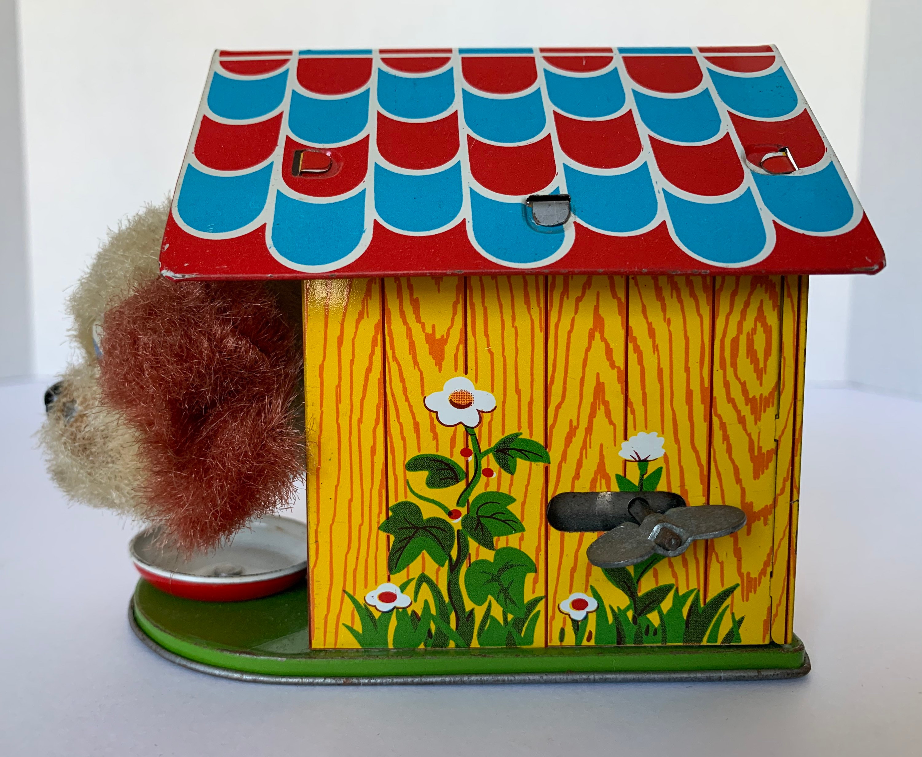 Vintage Tin Toy Dog House Made in Japan Wind Up Dog in Dog Etsy