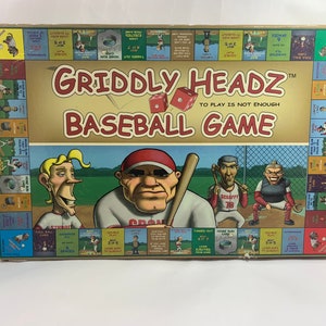 Griddly Headz Baseball Board Game, New Unopened Baseball Game, Baseball Griddly Headz Board Game, Vintage Baseball Game, Family Game Night