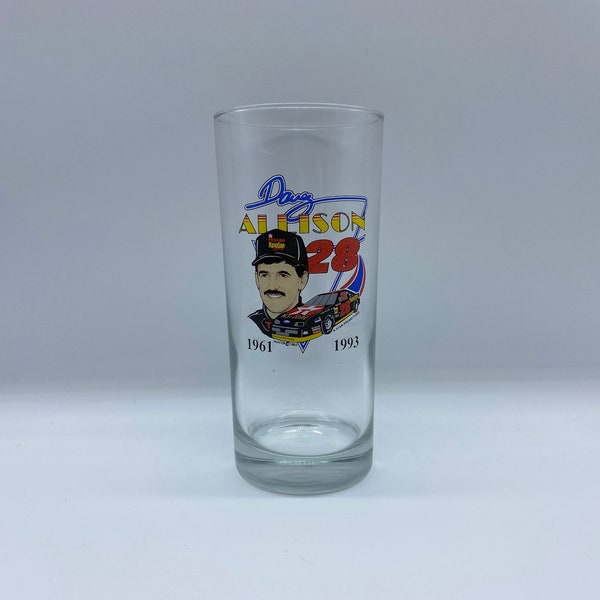 Vintage Davey Allison 28 Texaco Havoline Racing 1961-1993 Water Glass, Davey Allison 28 Water Glass, Texaco Havoline Racing Davey Allison 28