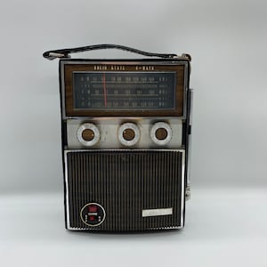 Vintage Telestar Solid State 4-Wege Transistorradio, Tragbares Telestar Transistorradio, Tragbares Telestar Radio in Ledertasche mit Griff