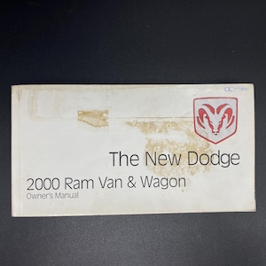 Gebruikershandleiding nieuwe Dodge 2000 Ram Van & Wagon, gebruikershandleiding Ram Van and Wagon 2000, gebruikershandleiding nieuwe Dodge 2000 Ram Van, Dodge