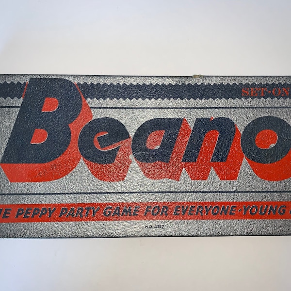 Vintage Beano 1930’s Set One Game, Vintage Bingo Game, Peppy Party Game, Milton Bradley Board Game, Family Game Night, Vintage Beano Game