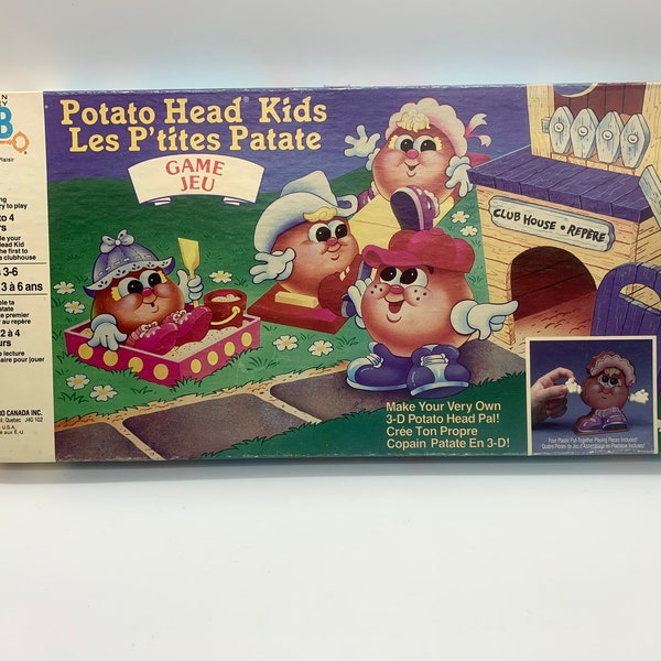 Vintage Potato Head Kids Game, 1986 Milton Bradley Potato Head Kids Game, Les P’tites Patate Jeu Hasbro, vintage Childrens Game, Potato Head