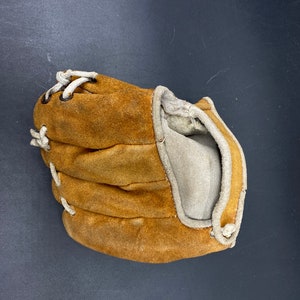 Vintage Children’s Baseball Glove Made in Japan, Rare Brushed Leather Small Childs Baseball Glove, Vintage Made in Japan Kids Baseball Glove