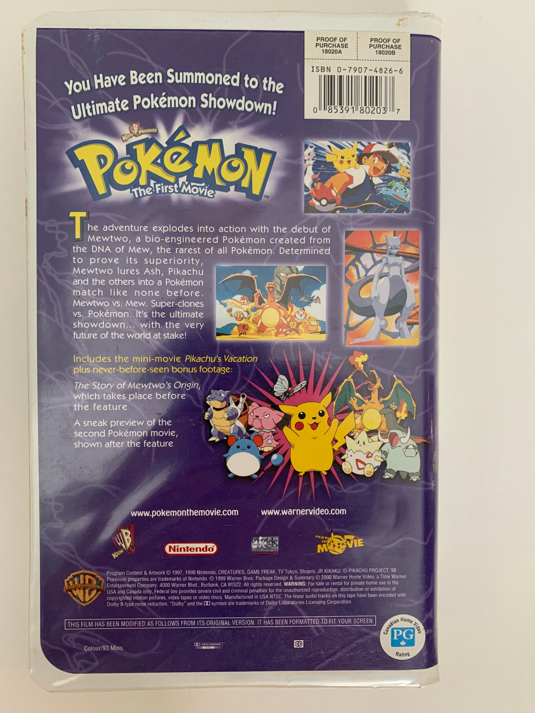Pokémon 1 La Película Mewtwo vs Mew (1998) - TokyVideo