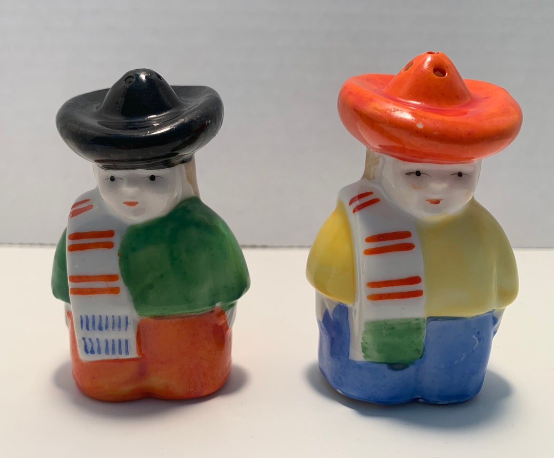 希少 40s 50s Vintage Bonzo Salt＆Pepper Antique 1920 1930 Japanese Salt and Pepper Bonzo DOGS Hand