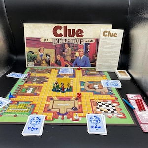 Vintage Clue Detective Game, 1986 Parker Brothers Clue Detective Game, Parker Brothers Classic Detective Game, 1986 Clue Detective Game