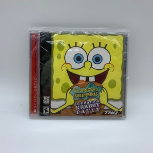 Vintage SpongeBob SquarePants Operation Krabby Patty Game Windows 95/98 PC Cd ROM Windows ME, 2001 SpongeBob SquarePants Computer Game image 1