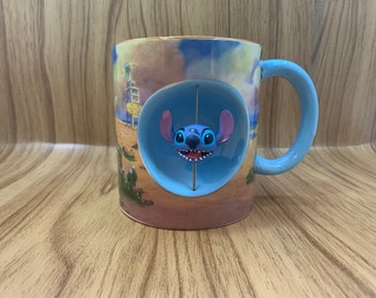 Disney Aloha Lilo and Stitch 20oz Mug, Rotating Stitch Aloha Mug, Interior Spin Stitch Head Aloha Mug, Disney Mug, Disney Movie Mug, Stitch