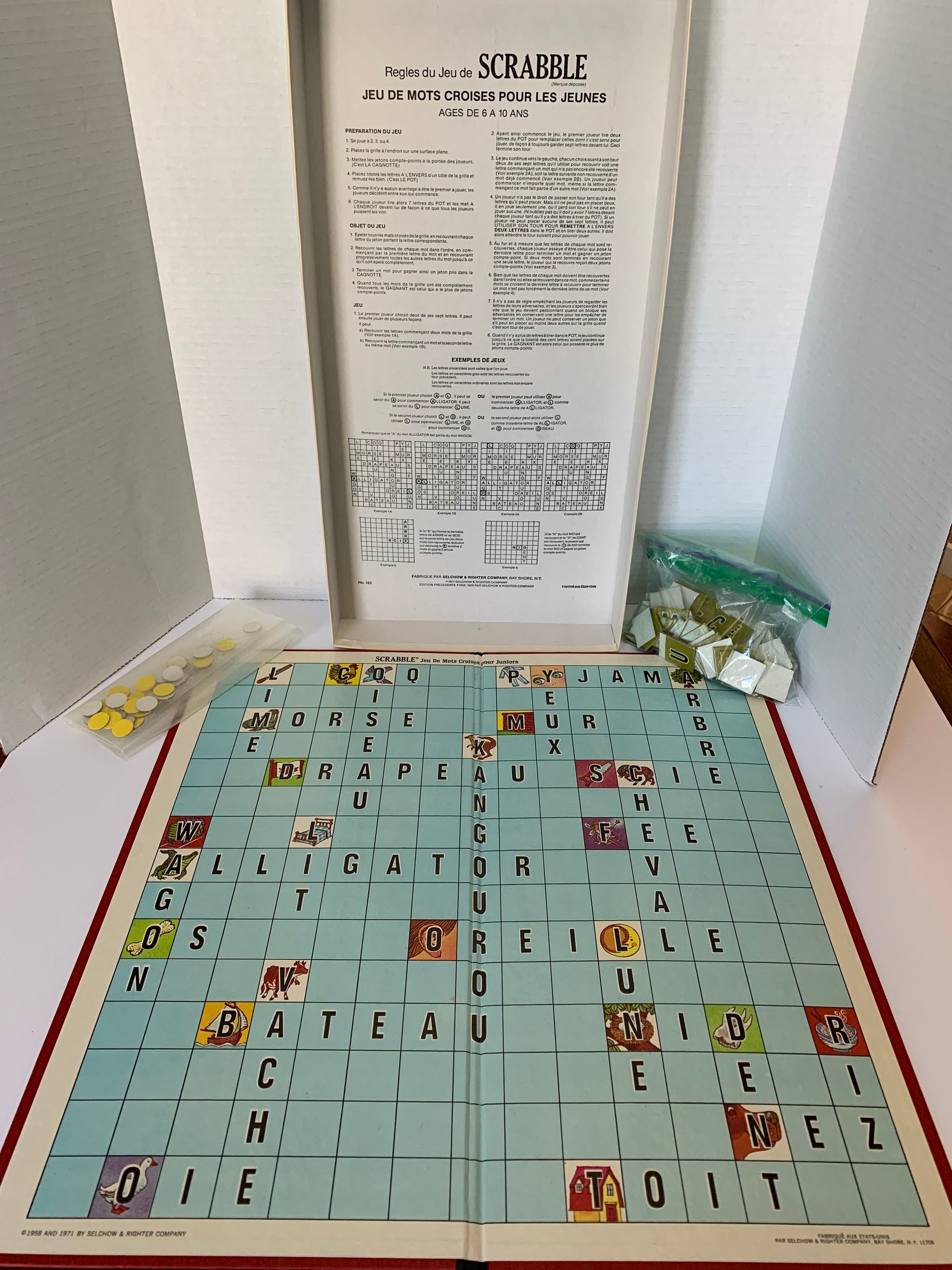 Vintage Scrabble Junior French Version French Scrabble Etsy