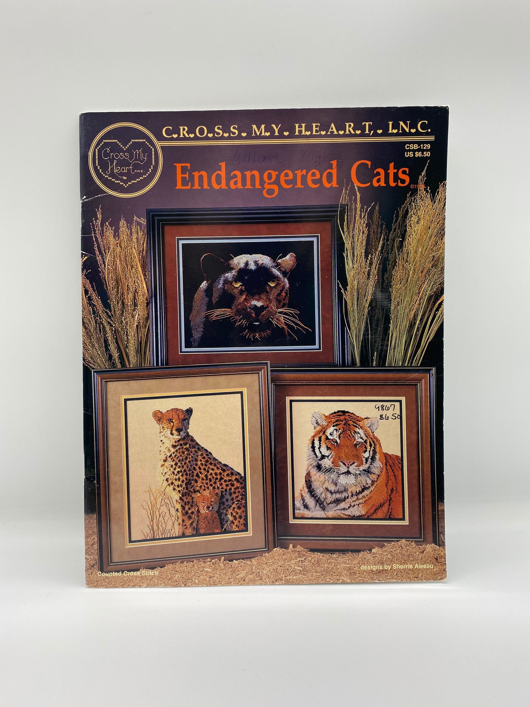 Endangered Cats Cross My Heart Cross Stitch Pattern Book - Etsy