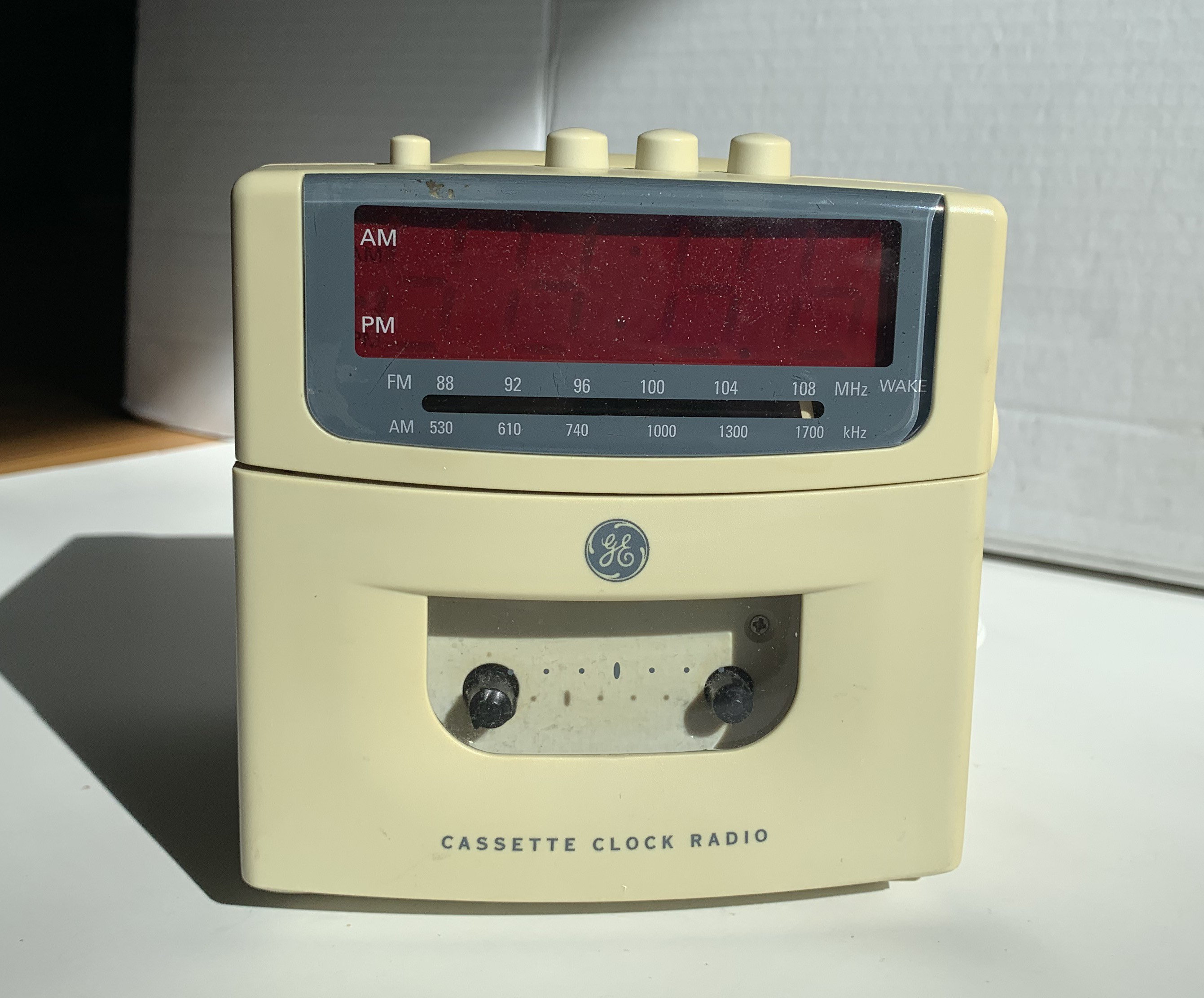 GE Cassette Clock Radio AM/FM Clock Radio Cassette Alarm Etsy