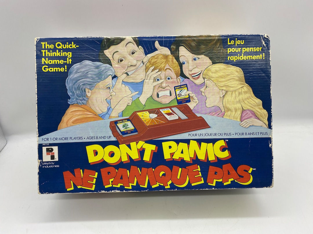 Vintage Don’t Panic Game, the Quick Thinking Name It Game Don’t Panic