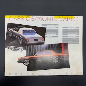 1986 Caprice/Monte Carlo Chevrolet Brochure, 1983 Monte Carlo Chevrolet Dealer Brochure, Monte Carlo SS Brochure, Caprice Classic Brochure
