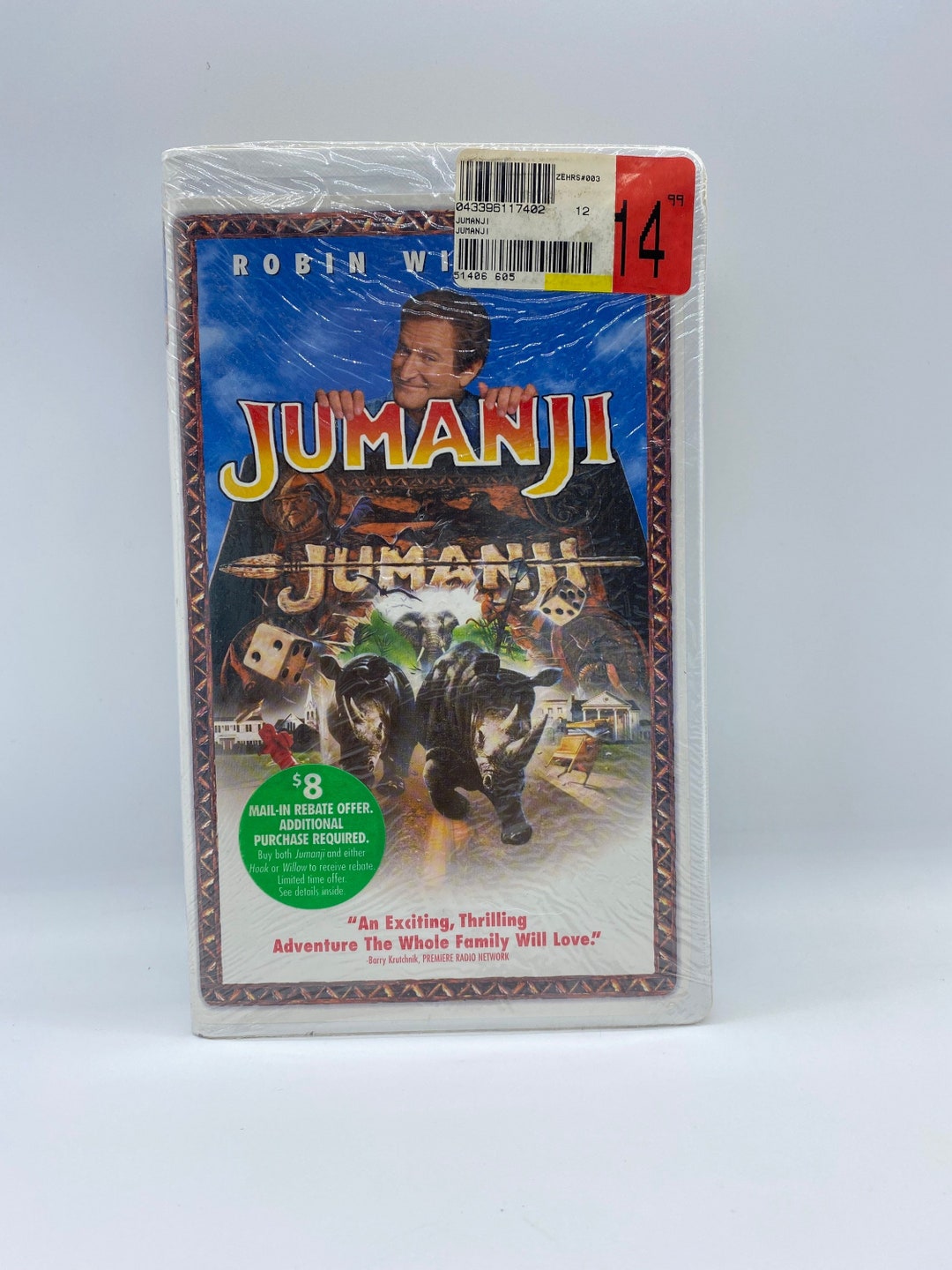 Jumanji VHS, Sealed Jumaji VHS, 1996 Jumanji Vhs, Robin Williams