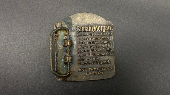 Vintage Captain Morgan Rum Belt Buckle, Brass Captain… - Gem