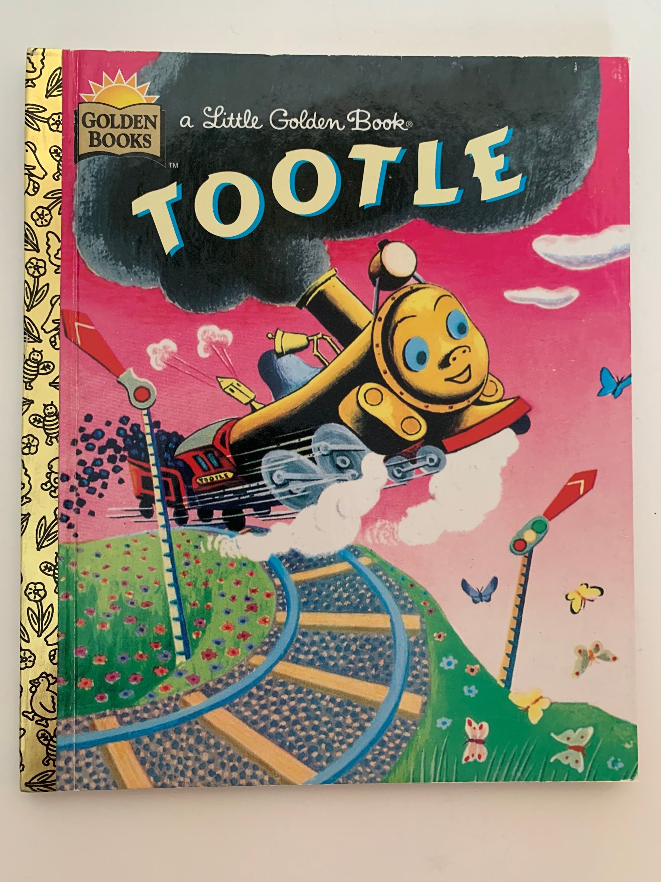 Tootle A Little Golden Book by Gertrude Crampton 1973, Golden Books Tootle, Classic Children’s Book, Train Book, Golden Book, Tootle Train