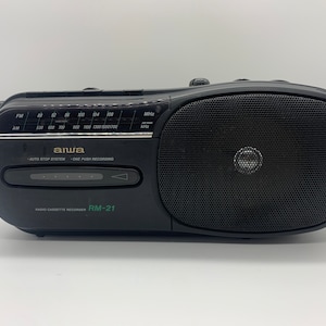 Vintage Aiwa FM/AM Radio Cassette Recorder RM-21, Working Radio Cassette Recorder rm-21, Vintage Aiwa Cassette Recorder Portable Radio, Aiwa