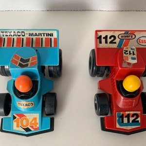 1980’s Texaco & Esso FE Race Cars, Vintage Race Cars, Vintage toy cars, Vintage boys toys, Texaco Toys, Esso Toys, Toys for Boys, Race Cars