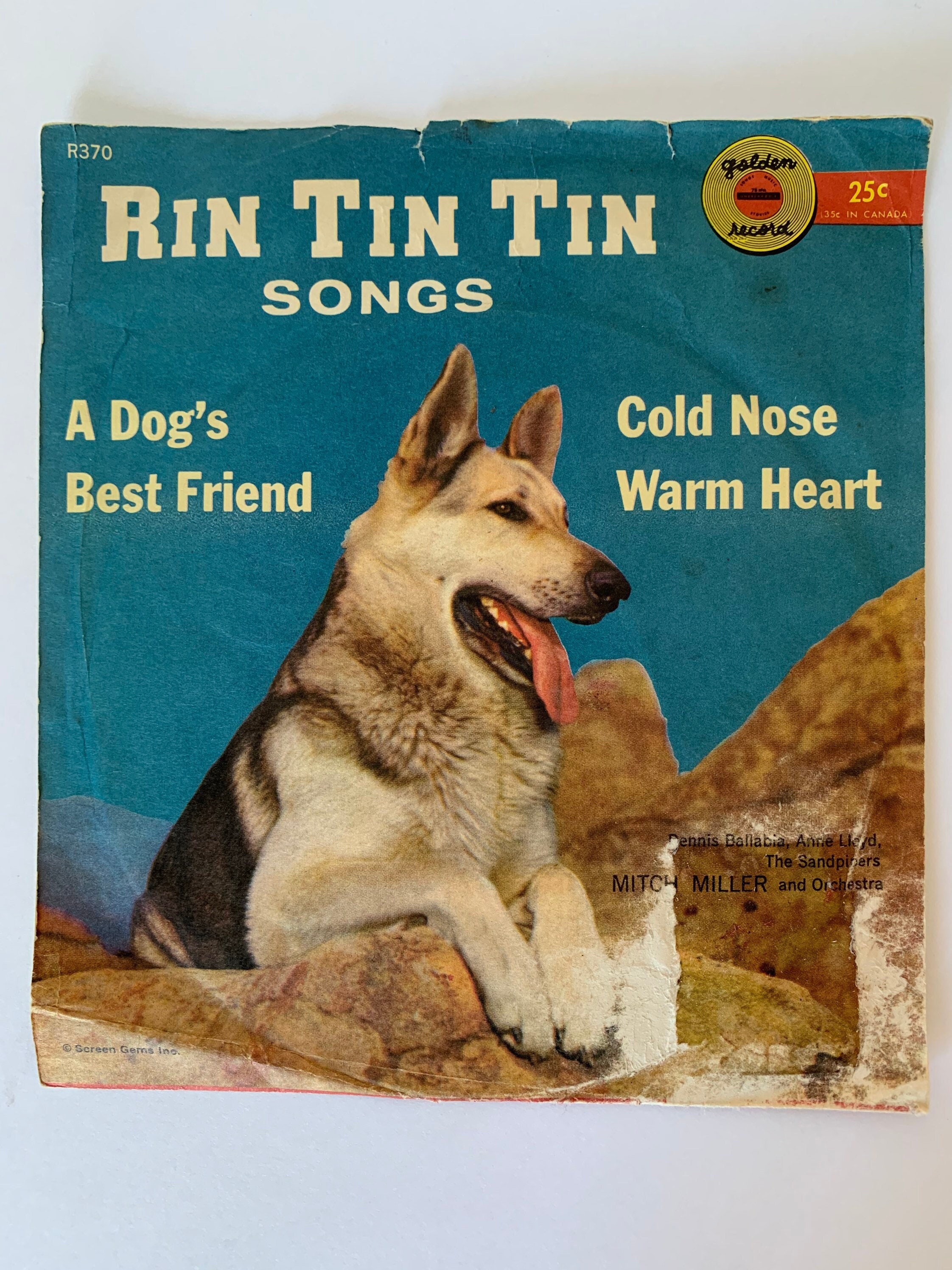 Frustration Afrika Feasibility Vintage Rare Rin Tin Tin Songs Vinyl Record A Dogs Best - Etsy