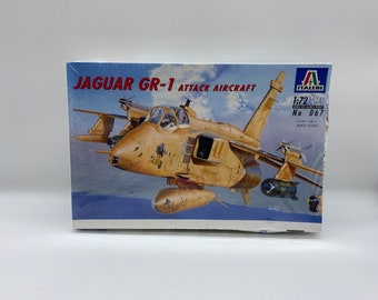 Italeri Jaguar GR1 Attack Aircraft Model Kit 1:72, 1996 New Old Stock Jaguar GR1 Model Kit, Vintage Sealed Italeri Attack Aircraft Model Kit