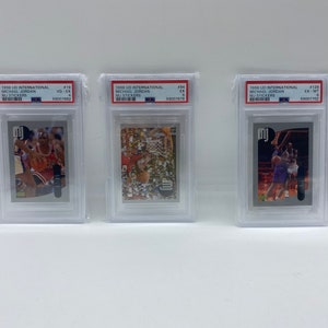 Adesivos vintage graduados do andar superior internacional de Michael Jordan, escolha entre 19, 94 ou 129, adesivos PSA classificados de Micheal Jordan do andar superior da UE
