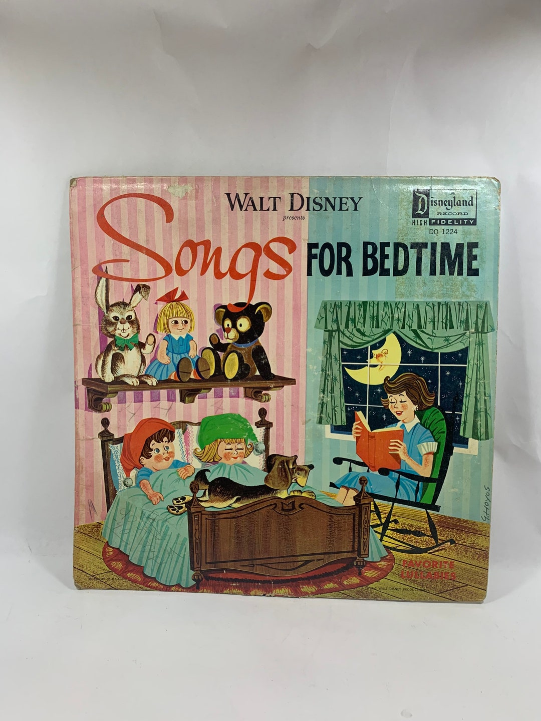 Walt Disney Presents Songs for Bedtime LP, Vintage 1962 Songs for