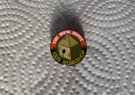 Vintage The Home Depot Kids Workshop Pin, Home Depot Kids Workshop Pin, Home Depot Pin, Kids Workshop Pin, Vintage Home Depot Birdhouse Pin